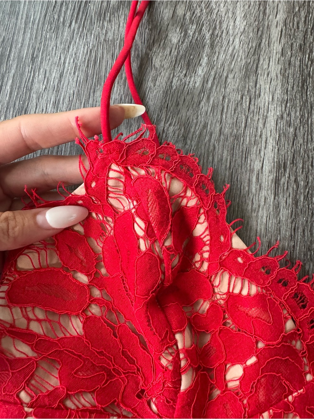 Free People X Fame & Partners Red Lace Dress | Backless NWT Size 4 - Picture 7 of 16